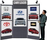 Trade Show Display with three panels over three panels.